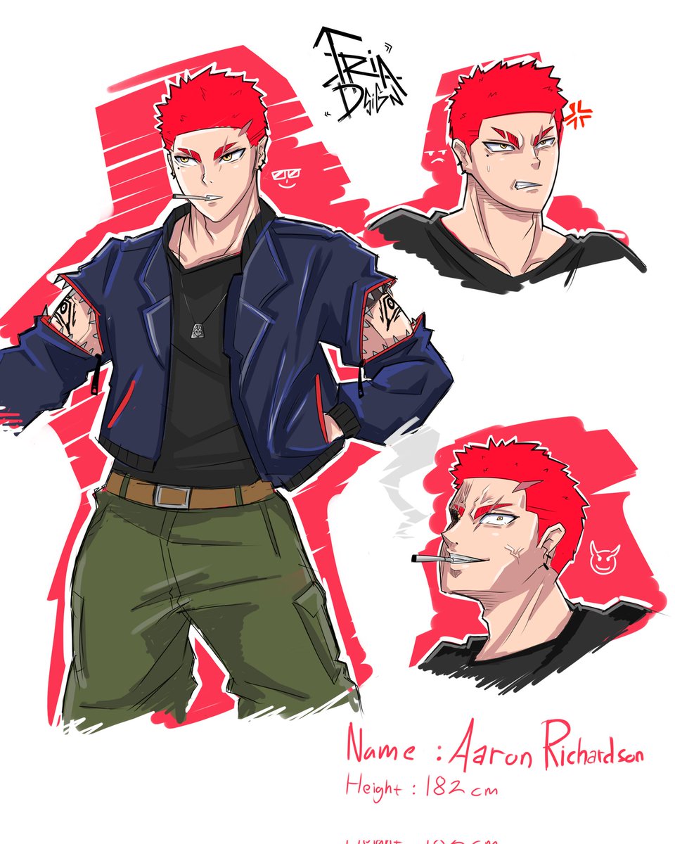 Tria_gallery's tweet photo. My OG character.
Name : Aaron Richardson 
#oc #characterconcept #designchar #digitalart https://t.co/4ZmmAE74aG