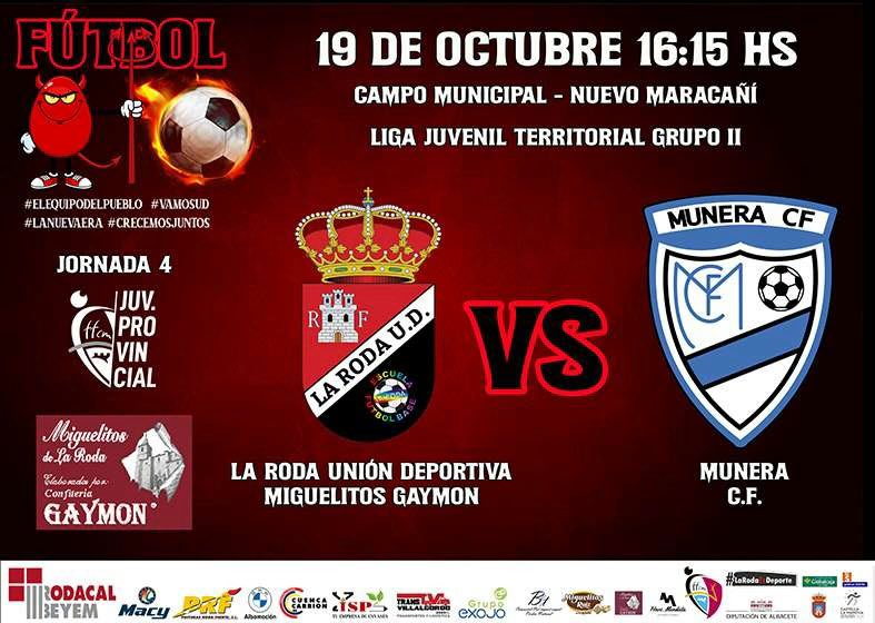 ⚽️ Hoy jugamos! 
🏠 En el Nuevo Maracañí  
⏰ 16:15 
🏆 Juvenil Provincial 
✅  <a href="/LaRodaUD/">LARODAUD</a> Miguelitos Gaymon 
#️⃣ #LaRodaEsDeporte