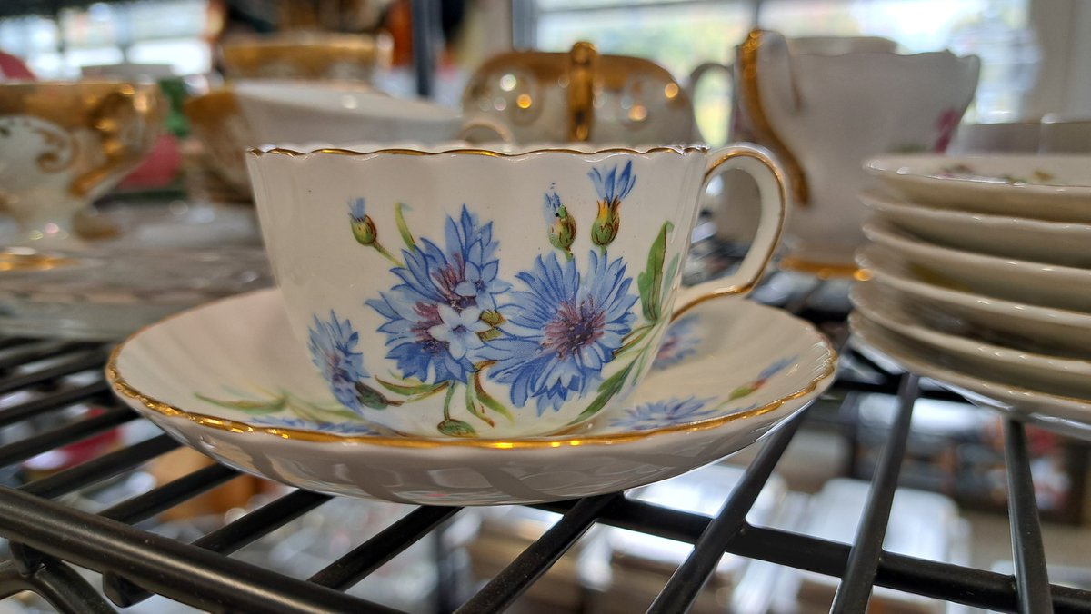 UteSchmid's tweet photo. @RCederfjard Thanks for inviting us to share #bluephotography. I was charmed by this #vintageteacup snapped at the #Restore in #midlandontario while I was thrifting for content. #ResidentialTourist #Snowflakelady https://t.co/Eh8HiJgYJk