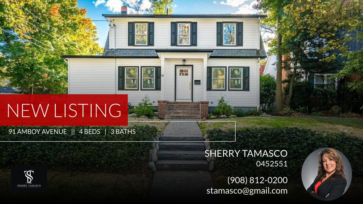 stamasco's tweet photo. 📍 New Listing 📍 Take a look at this fantastic new property that just hit the market located at 91 Amboy Avenue in Metuchen. Reach out here or at (908) 812-0200 for more information

Contact Sherry Tamasco today... https://t.co/80602L8WtQ https://t.co/3FRApHEGk5