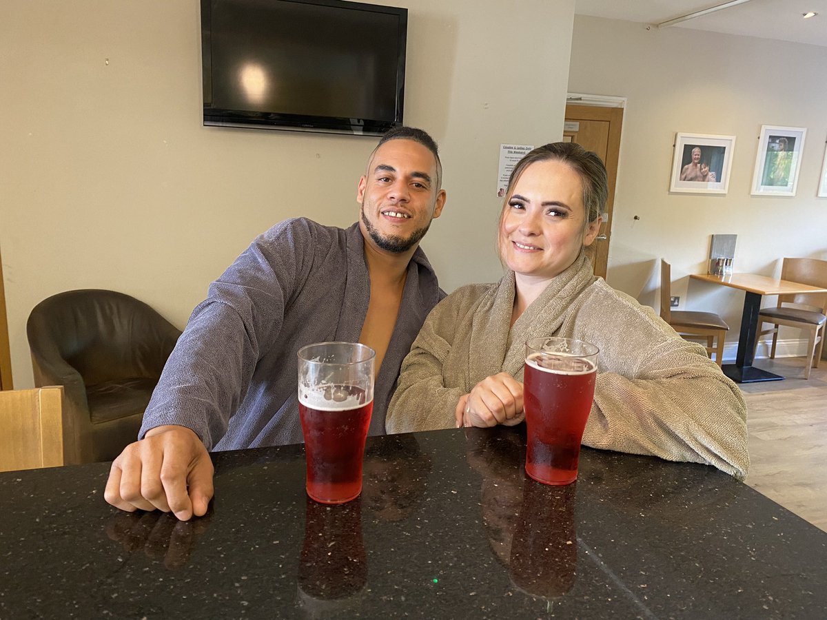 Cloverspa's tweet photo. Luke and Stephanie are here for the ladies &amp; couples weekends. First time here at Cloverspa and both absolutely love it 🥰. 

#Wellness #BeYourTrueSelf #bodypositivity #chillout #drinkingandeating #hottubtime #naturist #naked #couples https://t.co/PHGvuMdrbj