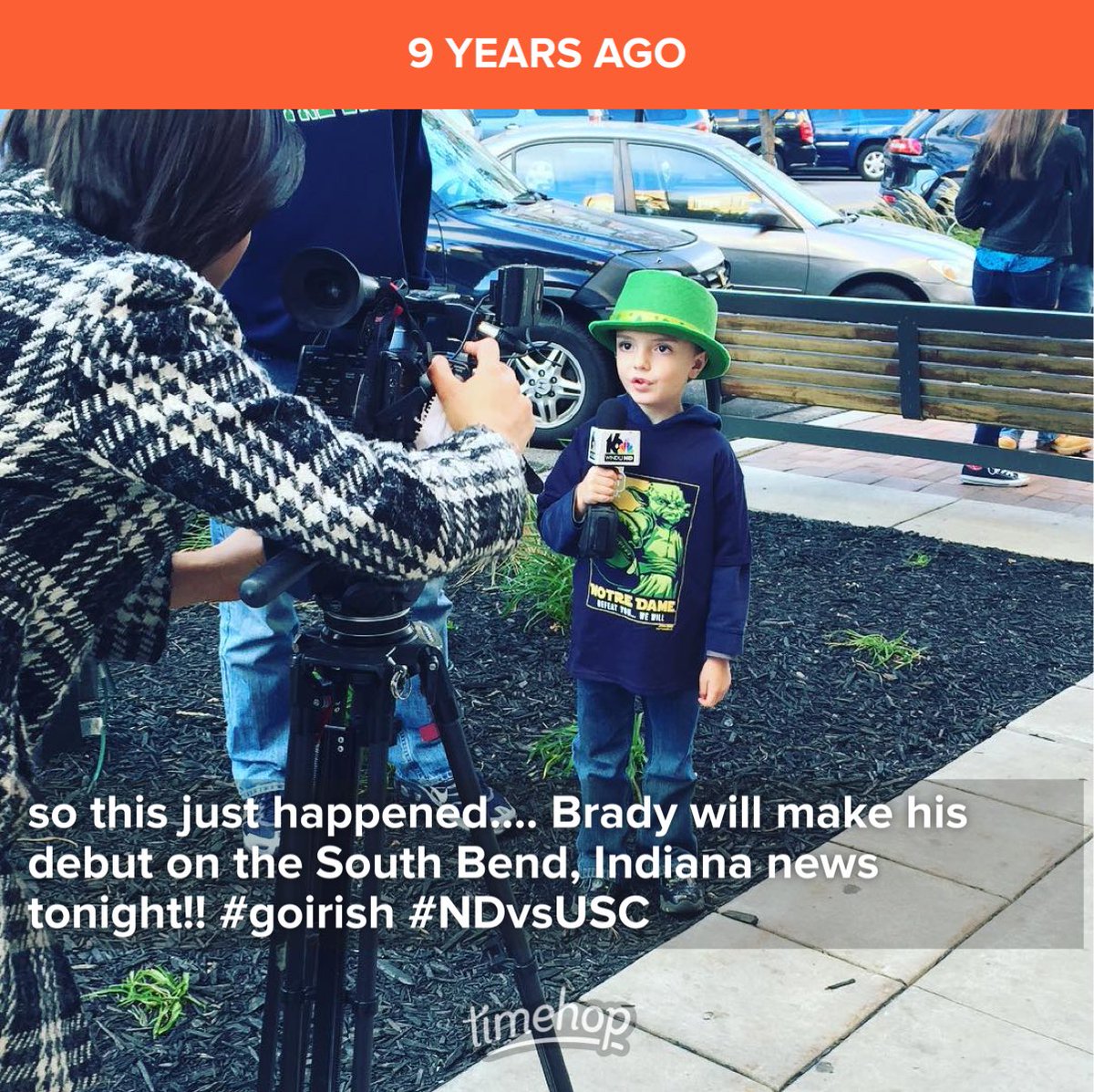 bradygatio's tweet photo. @KirkHerbstreit I have been working towards my goal of sitting next to you on @CollegeGameDay Following in your footsteps.  @kurtdietrich22 @GoshenLocal https://t.co/XWtYnV4tNM