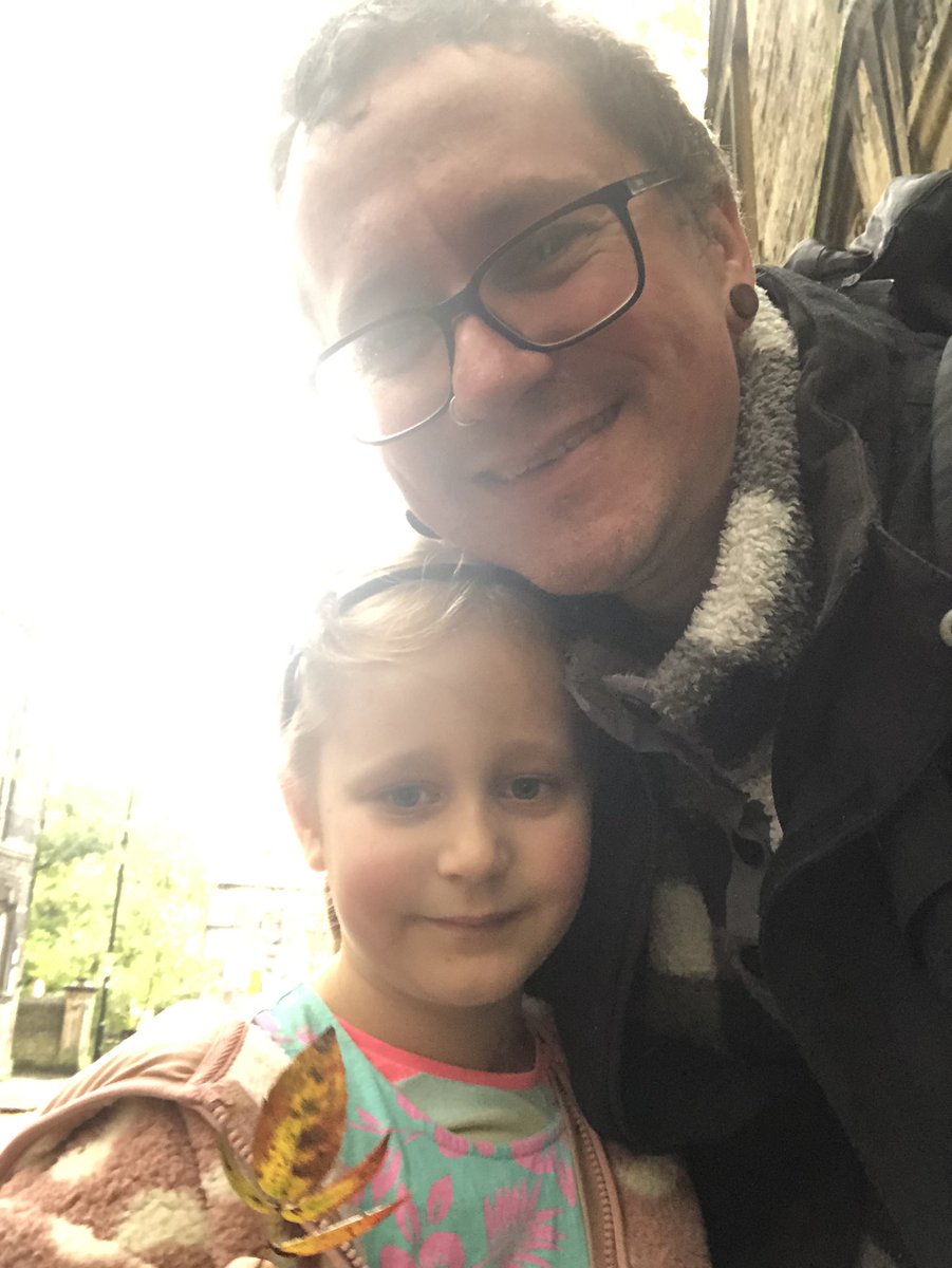 Just what I needed - a nice chilly pumpkin trail with my older daughter