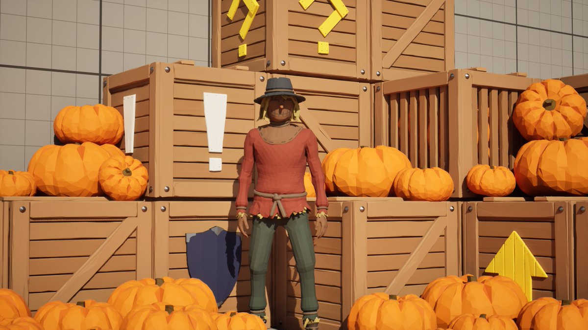Steven_van_Wyk's tweet photo. For October I decided to try and make a little Halloween themed game. A few weeks in and I have a character and some models for gameplay elements. #screenshotsaturday #UnrealEngine5 #solodev https://t.co/X2HOW81QHM