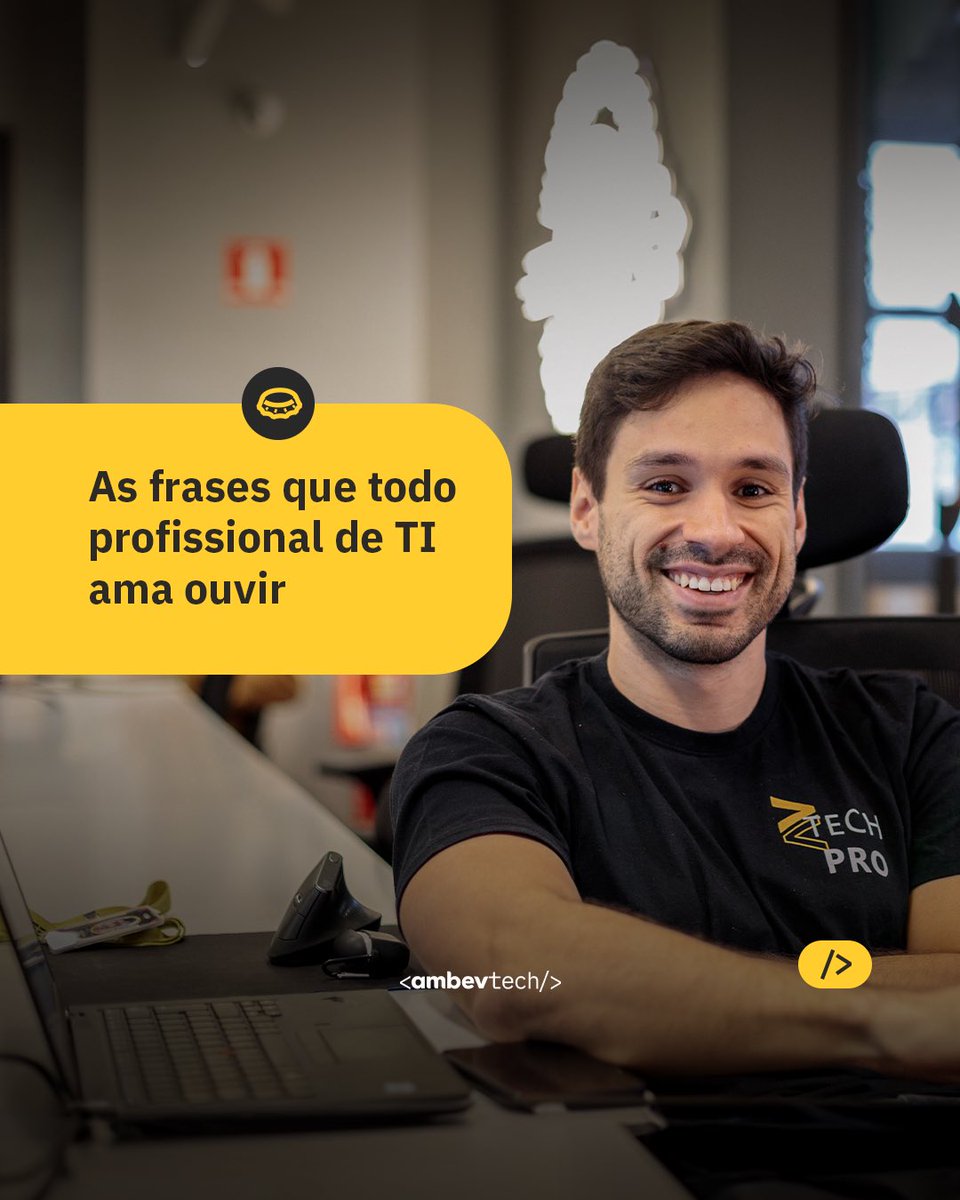 ambevtech's tweet image. Que tal celebrar o Dia do Profissional de TI com alguma das frases que todos eles amam ouvir?

#DiaDoProfissionalDeTI #TechAndCheers #Tecnologia