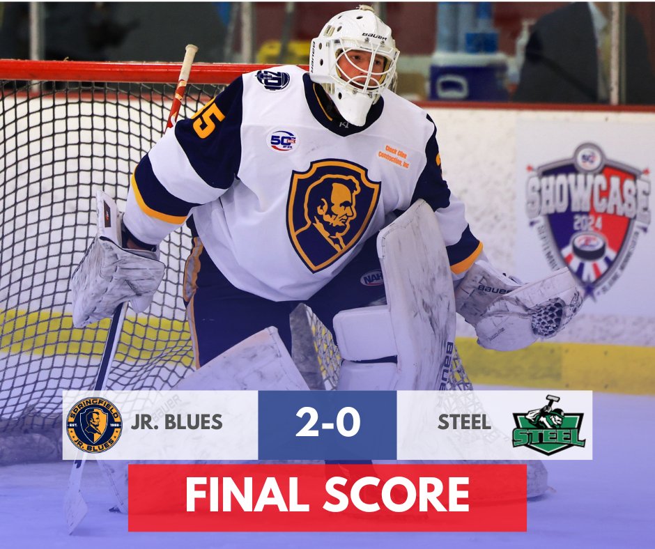 Jr. Blues top the Chippewa Steel last night 2-0!

🛑 Matt Schoephoerster 30 saves
🚨 Logan Ganz (2)