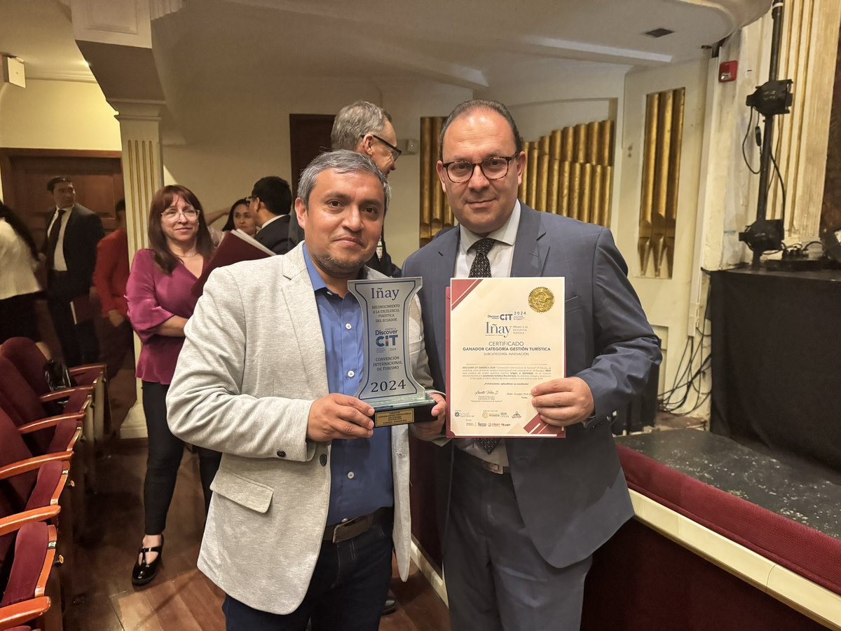 Entrega de los Premios Iñay, un reconocimiento 🏆 al Turismo de 🇪🇨 tanto público como privado, <a href="/optur_org/">OPTUR</a> Partner Oficial, Felicitaciones 🎉 a los Ganadores, el Turismo nos une.