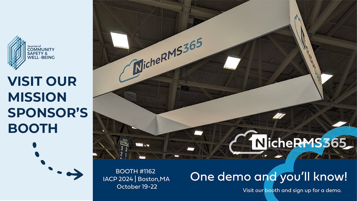 The <a href="/TheIACP/">The IACP</a> Annual Conference and Exposition is happening now! Our Mission Sponsor <a href="/NicheRMS/">Niche Technology Inc.</a> has a booth (#1162), so make sure you stop by and say hello, and while you’re there, grab a copy of our Journal Fact Sheett o learn all about JCSWB at-a-glance!