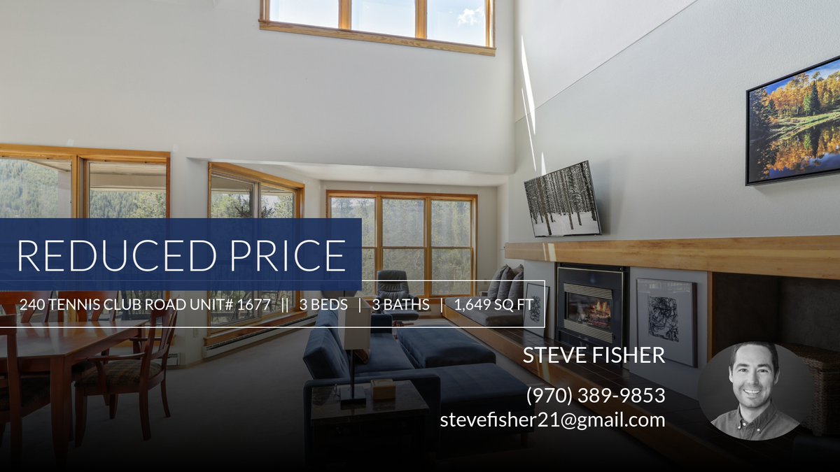 📍 Reduced Price 📍 This recently reduced home at 240 Tennis Club Rd #1677 in Keystone is ready for new owners, so don't wait to set up a showing! Reach out here or at 970-389-9853 for more information! homeforsale.at/240_TENNIS_CLU…