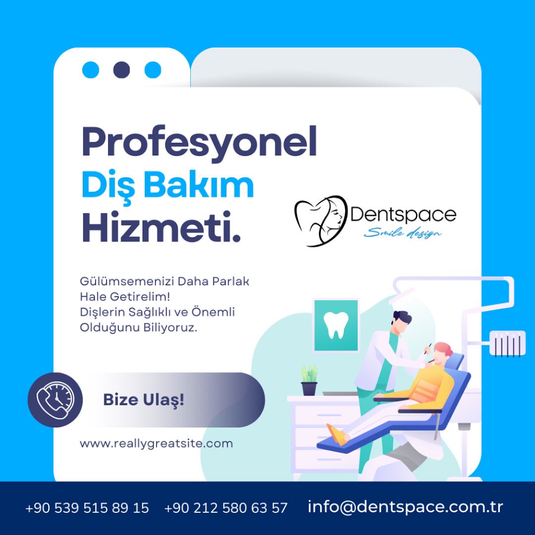 Dentspaceglobal's tweet photo. 🦷 ✨ Dentspace'de profesyonel diş bakım hizmetleri ile tanışın! Sağlıklı dişler, mutlu gülüşler demektir!
😁 💖
Uzman diş hekimlerimizle, diş temizliği ve muayene işlemlerinizi güvenle yapıyoruz. https://t.co/kV6fZTvKll