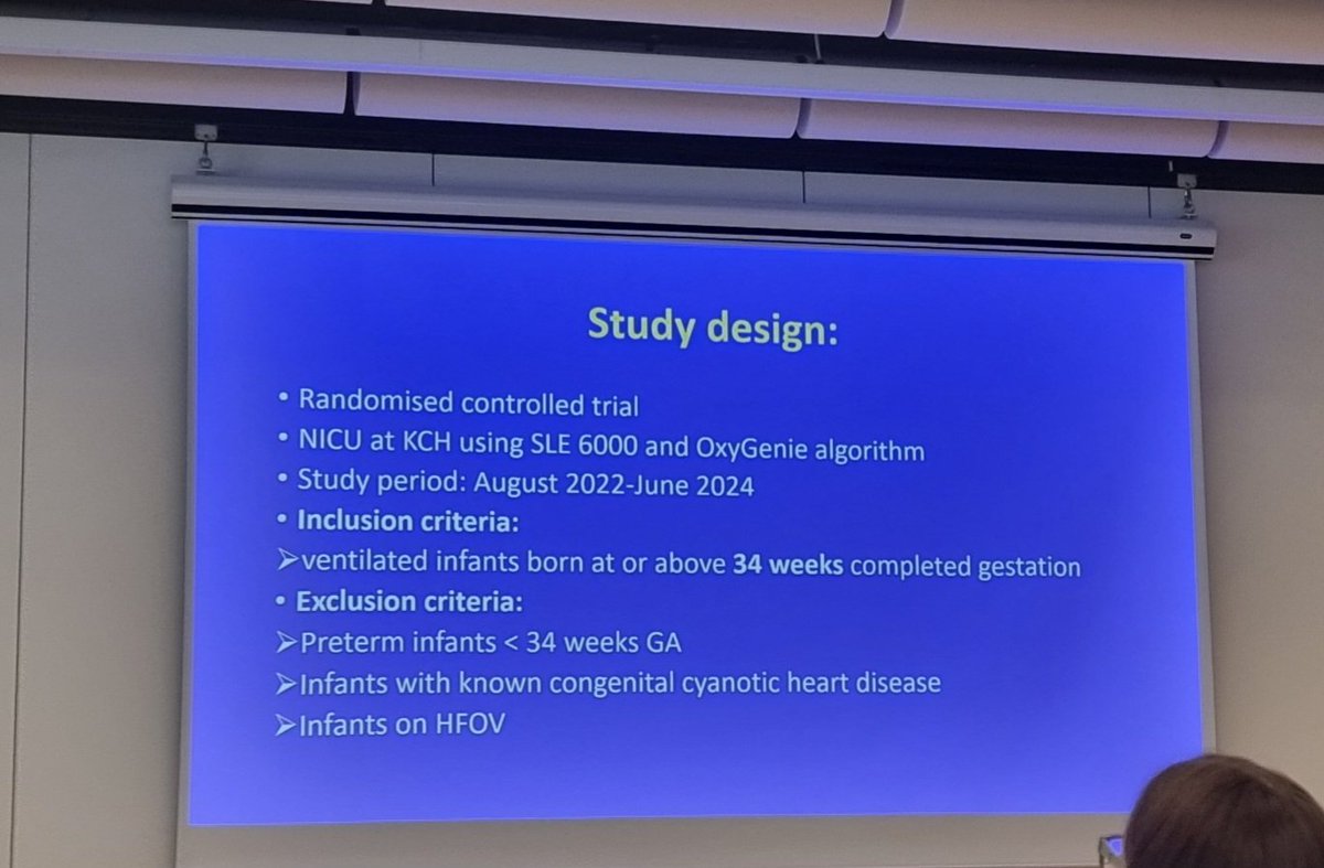 Evidence-Based Neo (@ebneo) on Twitter photo .<a href="/drcmharris/">Christopher Harris</a> presenting their RCT study on closed loop automated oxygen control in late preterm and term infants.
#EAPS2024 <a href="/EAPSCongress/">EAPS Congress</a> <a href="/ESPR_ESN/">European Society for Paediatric Research (ESPR)</a> #neoEBM .<a href="/drcmharris/">Christopher Harris</a> presenting their RCT study on closed loop automated oxygen control in late preterm and term infants.
#EAPS2024 <a href="/EAPSCongress/">EAPS Congress</a> <a href="/ESPR_ESN/">European Society for Paediatric Research (ESPR)</a> #neoEBM