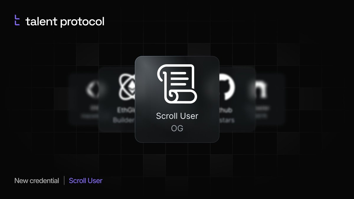 Introducing New Credential 📜

Boost your Builder Score by 8 points by being active on the <a href="/Scroll_ZKP/">Scroll</a> mainnet!

How many Scroll devs are here? 👀 Drop your Builder Scores below! ⤵️