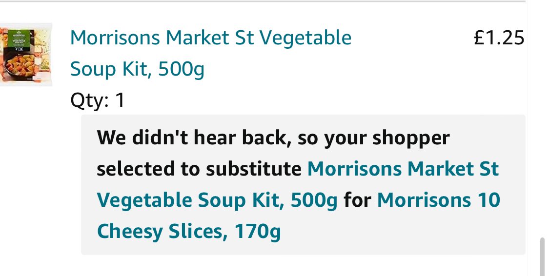 Seriously <a href="/Morrisons/">Morrisons</a> 
These are not even in the same aisle let alone food group! 🙈 stew mix? Other soup kit? ANYTHING would be better than sodding cheese slices ‼️