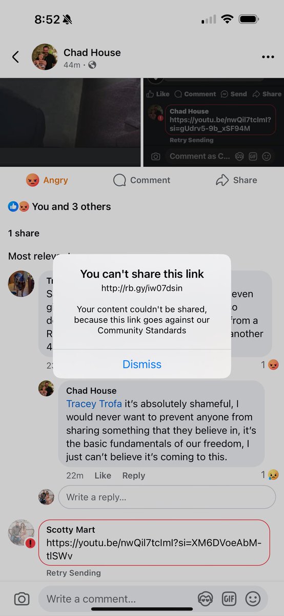 TheRealScottyMa's tweet photo. @Meta, Explain why you are suppressing the @realDonaldTrump and @PlanetTyrus interview on your platform? 
How does this interview go against your community standards?  
You allow videos of Kamala saying Trump is a threat to democracy on your platform. 

https://t.co/GS6YirXSuC https://t.co/XN20rFgMsI