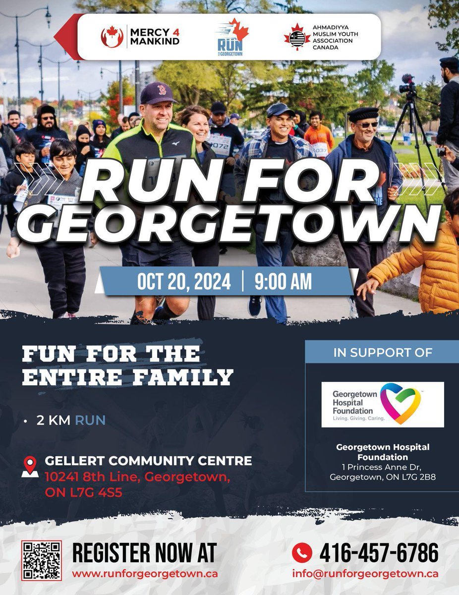 AMYACanada's tweet image. Ahmadiyya Muslim youth are hosting three charity runs this weekend as part of the Ahmadiyya Muslim Youth Association Canada's nationwide effort to hold charity runs in towns &amp;amp; cities throughout Canada.

These charity runs are organized under the banner of #Mercy4Mankind

⭐️…