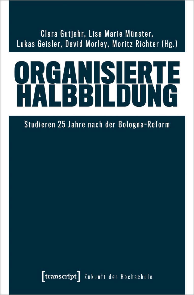 Wenn eine Referentin im BMBF beauftragt wird, den Band "Organisierte Halbbildung" zu lesen, sollten es Interessierte für Arbeits, Lehr und Lernbedingungen an den Universitäten ebenso tun! Sogar Open Access: transcript-verlag.de/978-3-8376-698…