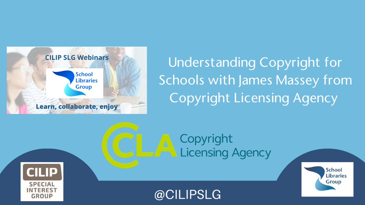 You can now watch our free webinar on the SLG Youtube Channel on Understanding Copyright for Schools with James Massey from Copyright Licensing Agency: youtube.com/watch?v=N0XXFx……
<a href="/CLA_UK/">Copyright Licensing Agency</a> <a href="/CILIPinfo/">CILIP</a>