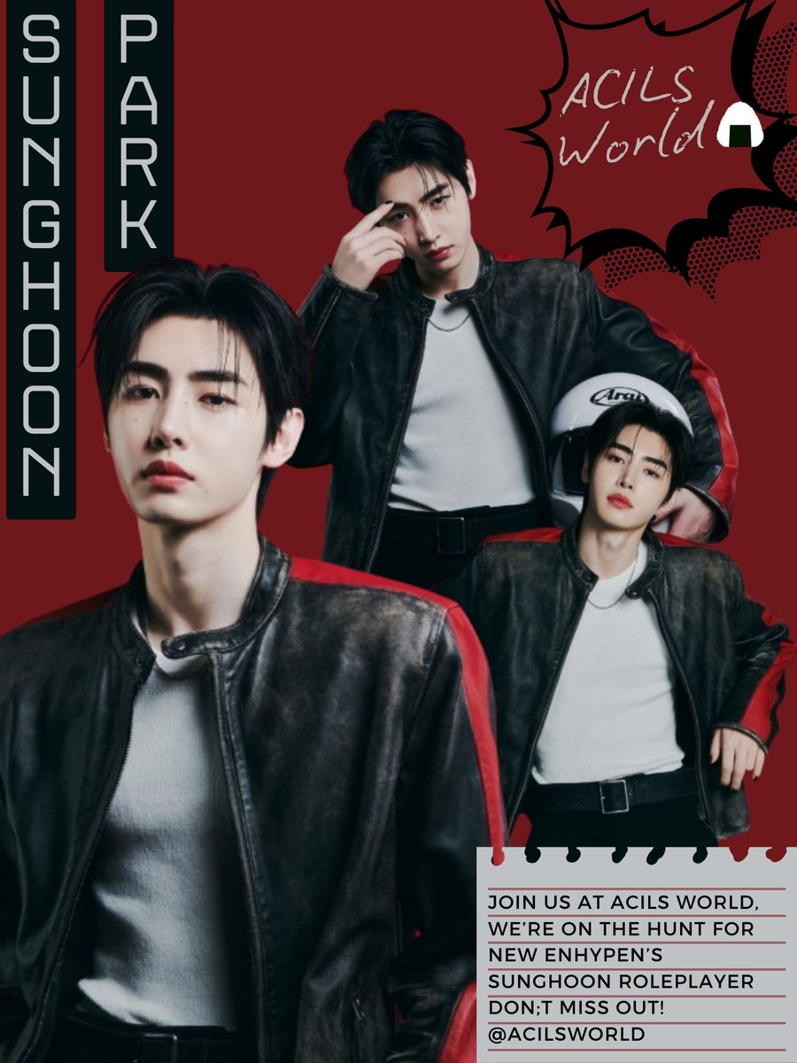 Hey, everyone! We, Acils World, are excited to announce that we are looking for all Sunghoon RPs and all OA/SQ who are interested in making new friends with us. Simply follow and reply to this tweet—we’d love to have you onboard! A shout out will be appreciated, thank you.