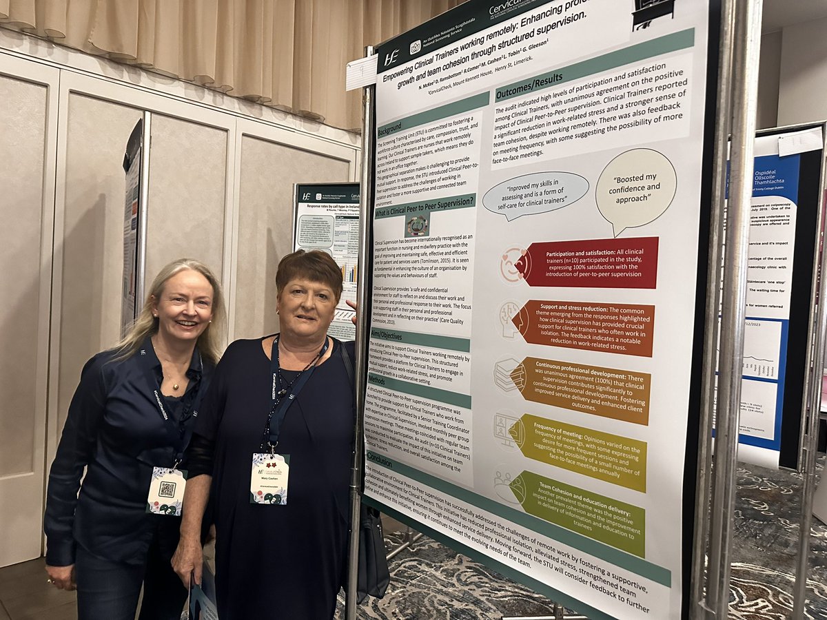 Lovely to see the STU posters showcased at the Cervicalcheck Conference #CervicalCheck2024 <a href="/NSShse/">National Screening Service</a>
