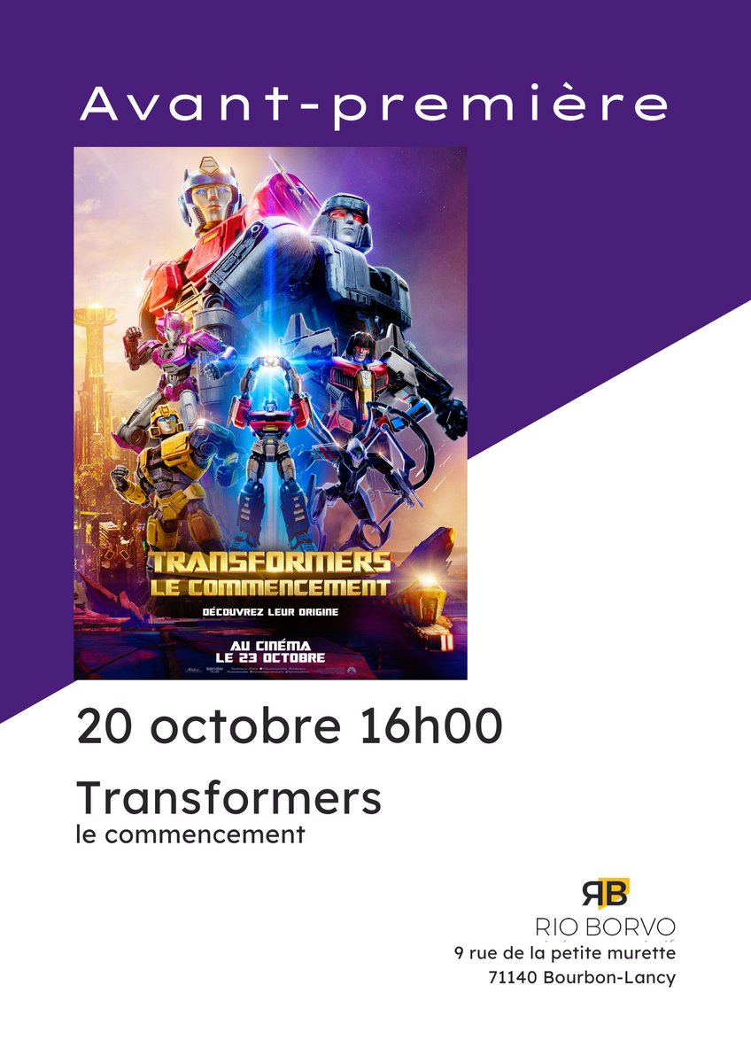 RioBorvo's tweet photo. #transformers revient au cinéma en version animation pour une Origin Story pour toute la famille ! Merci @paramountfr pour l'avant-première de demain 20/10 16h00 ! https://t.co/dTZ1efIpOd
