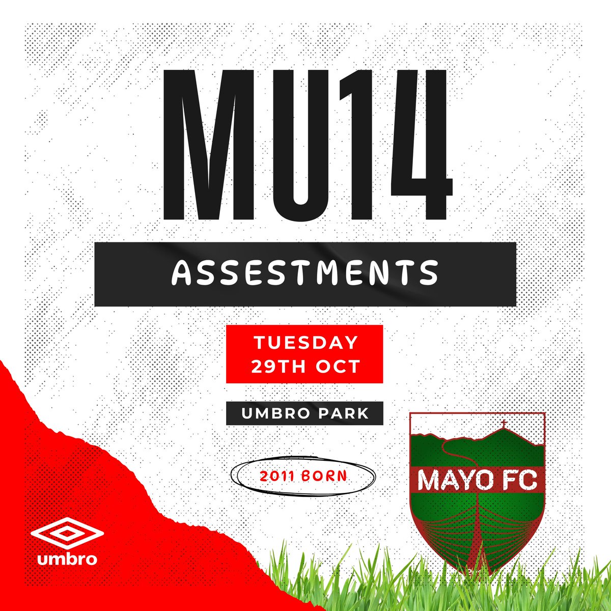 mayofc_official's tweet photo. MU14 Assessments! 

Head coach Joe Murray will be running open assessments on Tuesday 29th of October from 8-9.30pm in Umbro Park. Please make sure you fill out the below form to register 👇🏻

🗓️ Tuesday Oct 29th 
📍 Umbro Park 
🕗 8-9.30pm 

https://t.co/6Q8GXgvNPr https://t.co/4G7zWVtICB