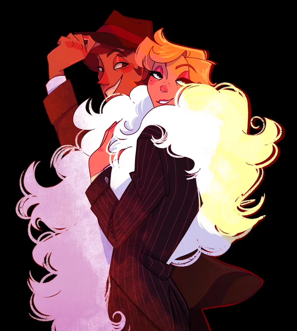 Here they are! Razzle dazzling! #radiodust #HazbinHotel #Alastor #AngelDust