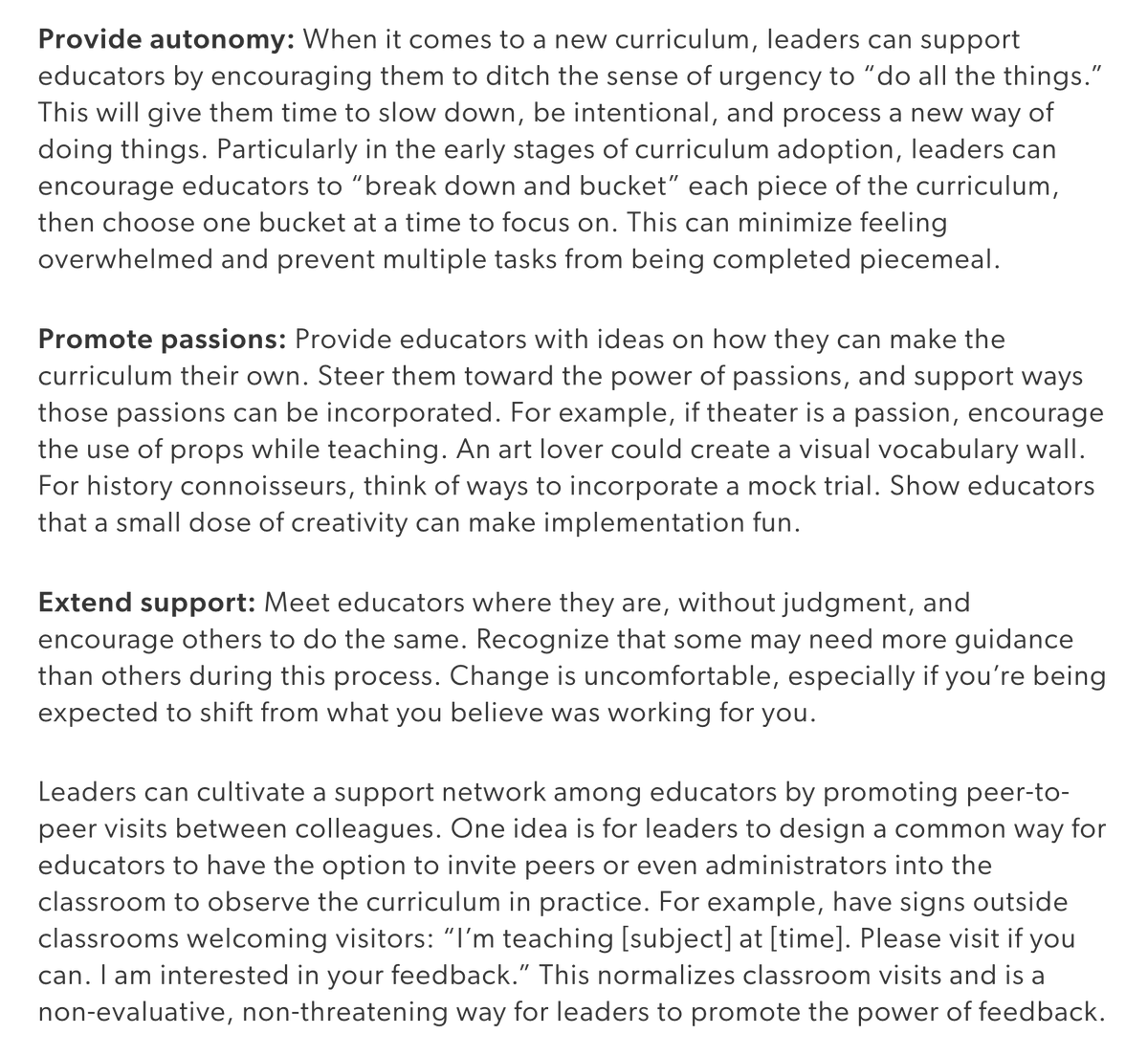 Implementing new curriculum can feel daunting for teachers – but leaders like you can make sure they feel supported.

Leader Lisa Hanifan, a <a href="/teachplus/">Teach Plus</a> Policy Fellowship alumna, shares guidance in <a href="/edutopia/">edutopia</a>:

edutopia.org/article/new-cu…