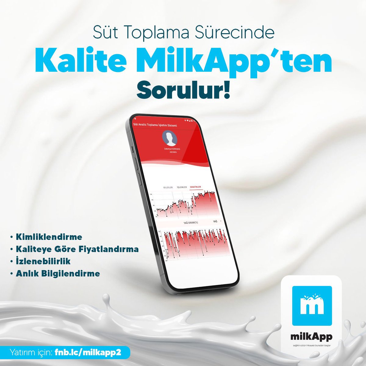 Süt zincirinde tam izlenebilirlik sağlanır, dinamik fiyatlandırma ile kaliteli süt teşvik edilir. Üreticiler, süt kalitesini anlık öğrenir. MilkApp tüm bu süreçleri tek sistemde güvence altına alır. ✅
Yatırımcımız olmak için: fnb.lc/milkapp2
<a href="/fonbulucu/">fonbulucu</a>