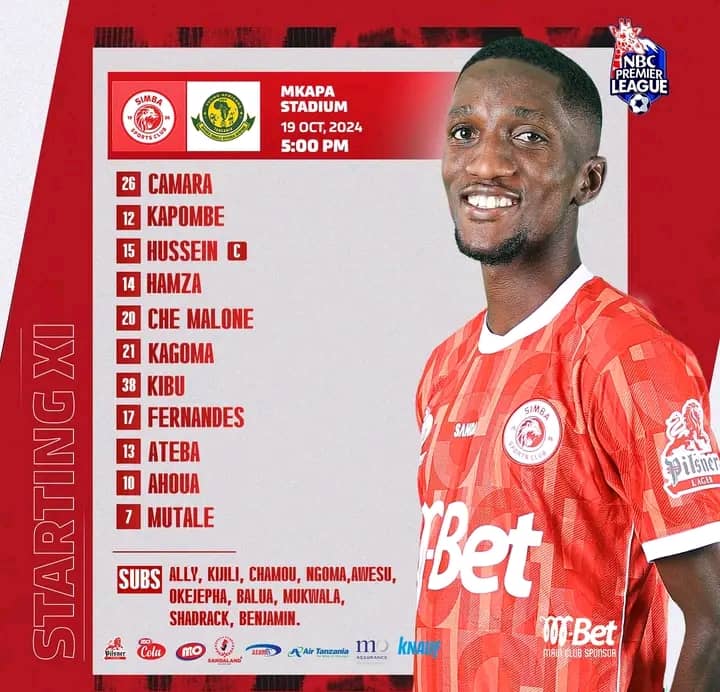 p_owere's tweet photo. It is the Kariakoo Derby, and after the downpour, the team sheets are out. It is @SimbaSCTanzania versus @YoungAfricansSC  at the Benjamin Mkapa Stadium. https://t.co/7nK4j3QegV