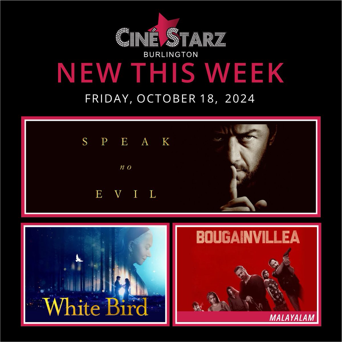 NEW THIS WEEK 🎬 Be sure to catch a film to enjoy!🍿
#Movies #Films #MovieNight #NowPlaying