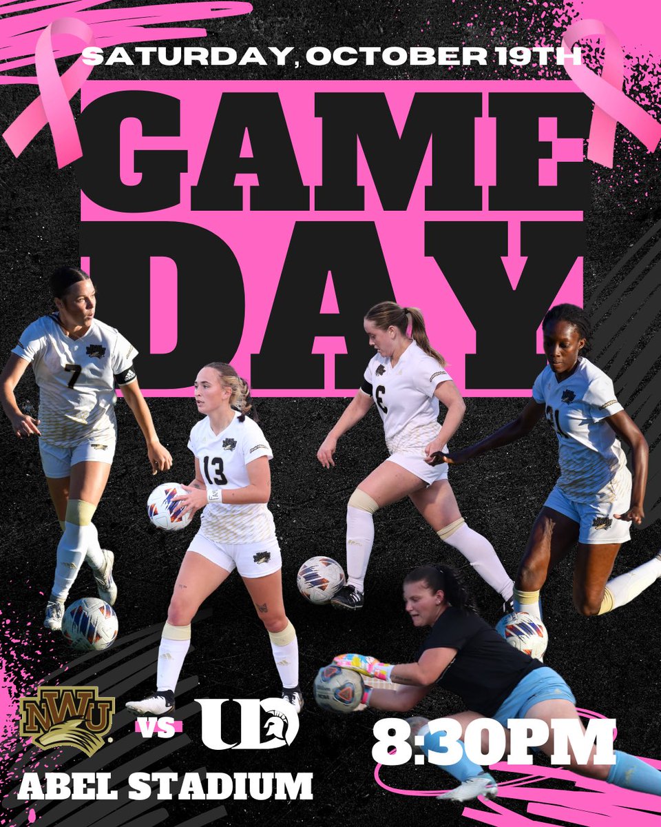 Join us tonight in wearing pink for breast cancer awareness and celebrating our seniors right after the mens game !💖🎀 

📍: Lincoln, NE
⚽️: University of Dubuque 
⏰: 8:30 PM CT 
🎥: team1sports.com/nebwesleyan/