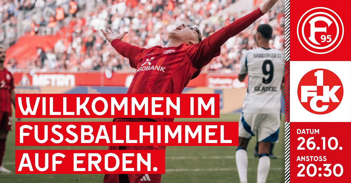 f95's tweet photo. Ich würde Euch ja schon einen schönen Samstag wünschen, aber Ihr habt noch was zu tun 🫵🏻
Holt Euch Euer Ticket für unser Heimspiel nächste Woche 🎟️

👉🏻 https://t.co/rQ9bkSHyLo

#f95 | 🔴⚪️ | 🔜 #F95FCK https://t.co/4pjslRNQcy