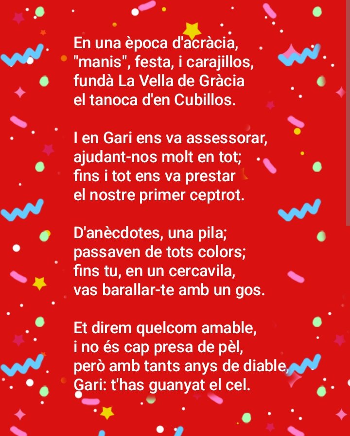 VellaDeGracia's tweet photo. Avui hem assistit a l'homenatge al Lambert Gràcia, "Gari", ex-Llucifer de la Colla Vella, per la seva vida dedicada al món del foc.
@Colla_Vella_Stg 
Fotografia Pau BDBR https://t.co/tIVytIN7Af