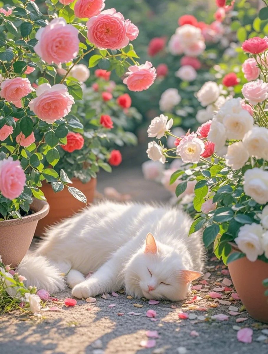 tmszhjh88's tweet photo. The cat in the garden https://t.co/lDfhYQjXlD