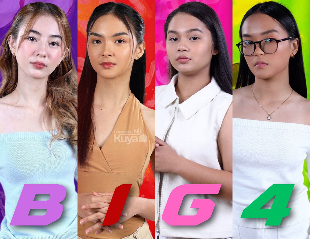 housematenkuya's tweet photo. ABANTE BABAE!

The All-female Pinoy Big Brother Gen 11 BIG FOUR: Fyang, Kai, Kolette, and Rain! 🙌🏻💙

#PBBGen11BigFour https://t.co/hpHVqVhJFw