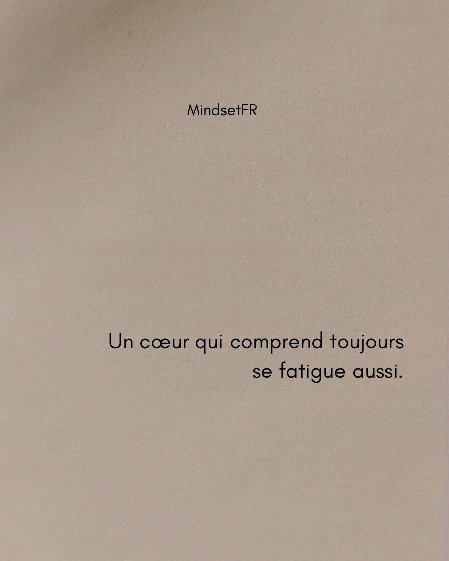 Un cœur toujours compréhensif porte aussi le poids de l'épuisement.