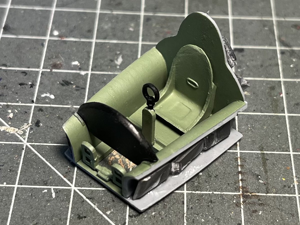 Charlie_2k17's tweet photo. Started now on a Gloster E.28/39, Britain’s first jet aircraft. The kit didn’t come with any decals for the instrument panel so I tried my hand at painting it myself, as well as using a gloss clear-coat to portray the glass on the gauges. https://t.co/145Qn8OUCj