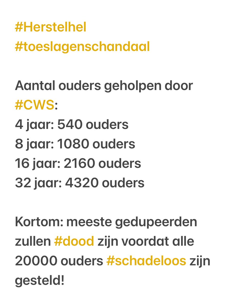IngridC73's tweet photo. In 4 jaar wel 540 ouders geholpen via #CWS. Ruim 20000 ouders wachten op #schadevergoeding in #toeslagenschandaal! #Staat vertraagt bewust, zodat meeste #gedupeerden #dood zijn voordat ze #gecompenseerd zullen zijn! En dat noemen ze dan #herstel 😡 https://t.co/ExyzIABXLJ