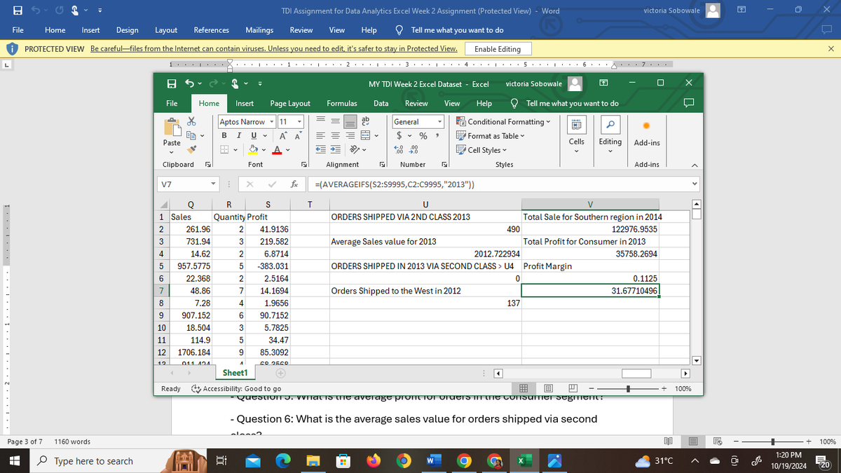 VictoriaMoreni5's tweet photo. Hi everyone 🤗

It's week 3 of my Data Analytics journey and I thought to share my tasks and progress for the week.

@TDataImmersed 
@DabereNnamani 
@jacob_ajala 
@msexcel 
#TDI https://t.co/3UG29KzPks
