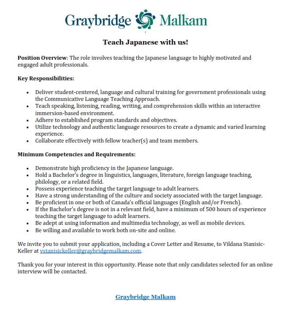 #Teach #Japanese with us!