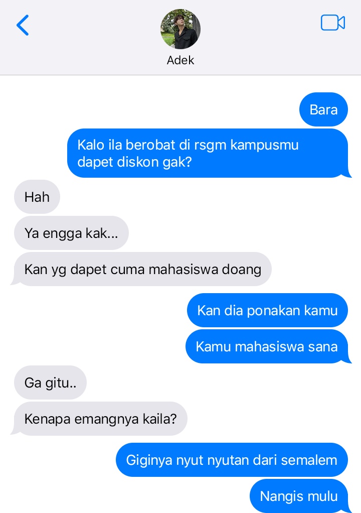 bluetousca's tweet photo. 196. Kaila lagi sakit gigi 🥺 https://t.co/YSCd0bMqvR