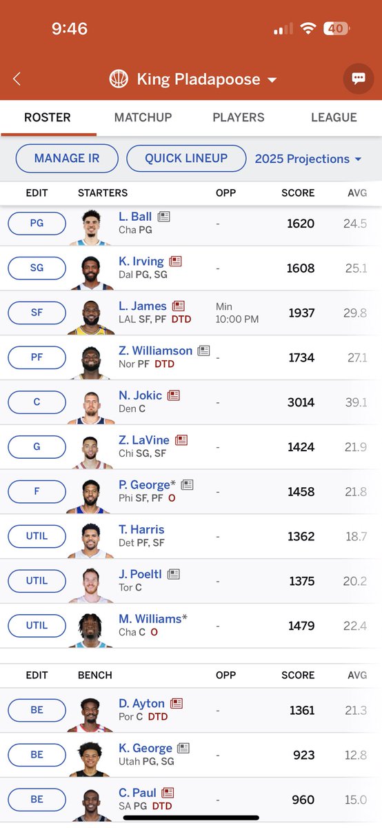 Yo <a href="/redrock_bball/">Josh Lloyd</a> how do you think i did this yr? Just drafted last night 10 team points on espn (your favorite) lol. *jordan poole also but not in picture