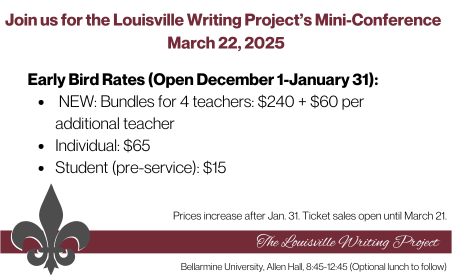 Q: What was your favorite part of the Fall Mini-Conference?😊
A: The heartwarming personal experiences that have inspired different levels of writing. Excellent.🫶

Mark your calendar for March 22, 2025. Early Bird registration opens December 1, 2024
<a href="/BellarmineEd/">Bellarmine University School of Education 🍍</a>