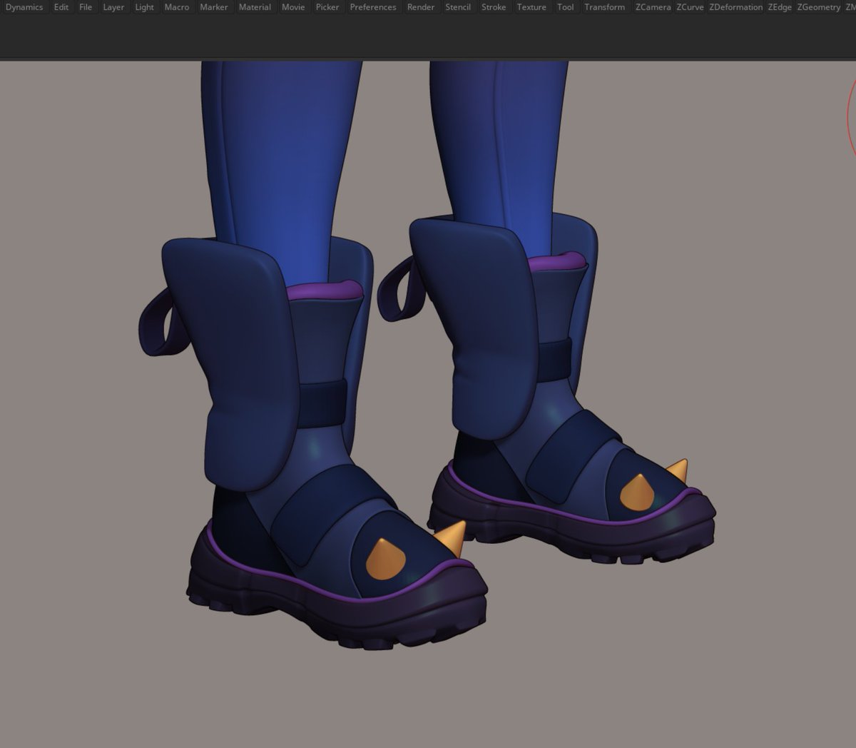 sheracoon's tweet image. Just finished modeling these shoes and I&apos;m loving the results! ✨ #zbrush  #3d #charactermodeling