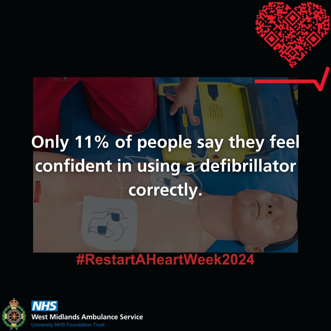 OFFICIALWMAS's tweet photo. A common misconception is that you have to be trained to use a defib... this is ❌
The defib will instruct you, out loud, how to use it and our call assessors will be on the end of that 999 call to provide support until the 🚑 gets there! #RestartAHeartWeek. https://t.co/Pk084QFmr7