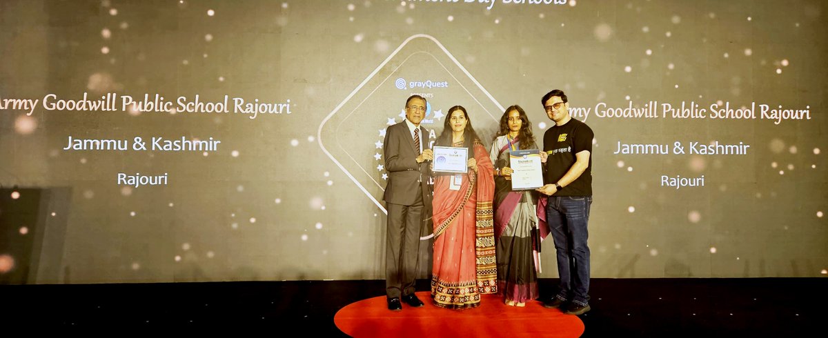 AgpsRajouri's tweet photo. 🎉 Proud Moment 🎉
We’ve been ranked *No. 1 in Rajouri & No. 6 in Jammu & Kashmir (UT) by Education World in the India School Rankings 2024-25!
Huge thanks to our students, staff, and the community for making this possible.
#AGPSRajouri #TopRankedSchool #EWSchoolRankings https://t.co/WA42ml8sZD