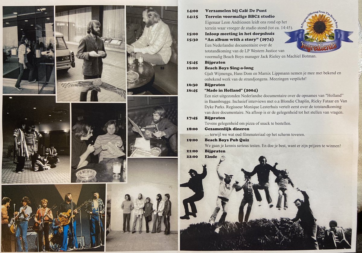 #Baambrugge #Muziekdorp !🎶 #BeachBoys Conventie 19 oktober 2024 in #BAAMBRUGGE
Aanvang: 14:00u.
Einde: uiterlijk 22:00u.
Verzamelen: 14:00u @ #CaféDePunt (Rijksstraatweg 12, Baambrugge). 
Met #Muzikale groet, 
Klaas Jelle Veenstra
Totzo!🫡❤️