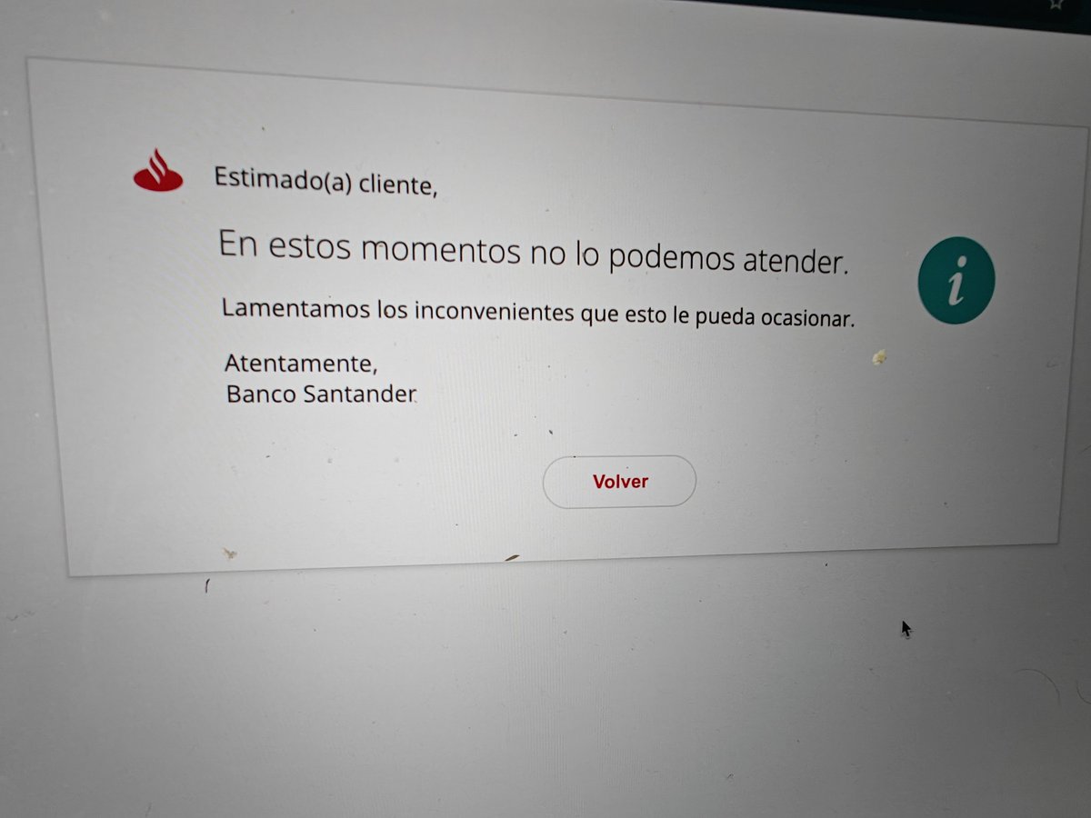 leo_evs's tweet photo. @cmfchile_ en los últimos 30 días he tenido múltiples inconvenientes con Santander, podrían revisar que están haciendo? Por favor! Hoy Inconveniente de login app/web no deja entrar, ayer también, y además he tenido temas con los destinatarios, con el Santanderpass, etc. gracias https://t.co/U5ekZPeXL3