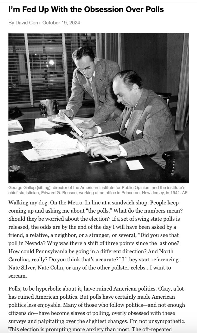 NEW. I'm fed up with the obsession over polls. I explain why in the latest issue of my #OurLand newsletter. If the polls and all the reporting on polls are getting to you, you should give this a read and pass it on. And...1/2
link.motherjones.com/public/37136920