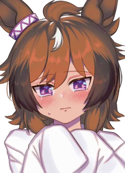 彼シャツウインディちゃん。(ウマ娘:シンコウウインディ)3月のURCで出したウインディちゃんまとめ本に載せたかきおろしです。 